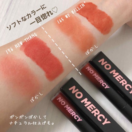 ノーマーシー カラーバイブ ベルベッド ティント/manyo/リップティントを使ったクチコミ(4枚目)