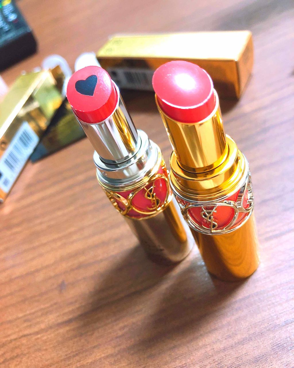 ルージュ ヴォリュプテ シャイン/YVES SAINT LAURENT BEAUTE/口紅を使ったクチコミ（1枚目）