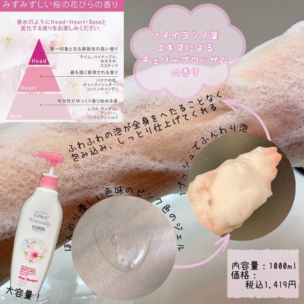 レイヴィーボディシャンプーさくら/Leivy/ボディソープを使ったクチコミ(4枚目)
