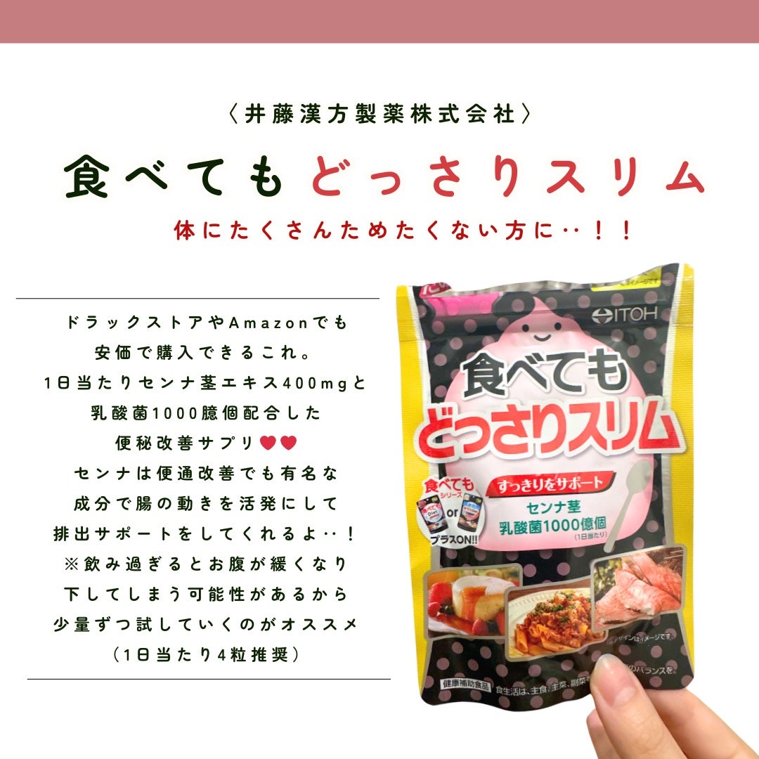 食べてもどっさりスリム/井藤漢方製薬/ボディサプリメントを使ったクチコミ(2枚目)