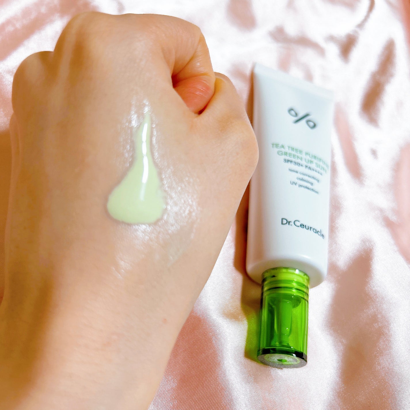 ティーツリーピュリファイングリーンアップサン/Dr.Ceuracle/日焼け止めミルクを使ったクチコミ(3枚目)