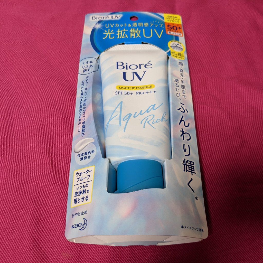 ビオレUV アクアリッチ ライトアップエッセンス/ビオレ/日焼け止めクリームを使ったクチコミ（1枚目）