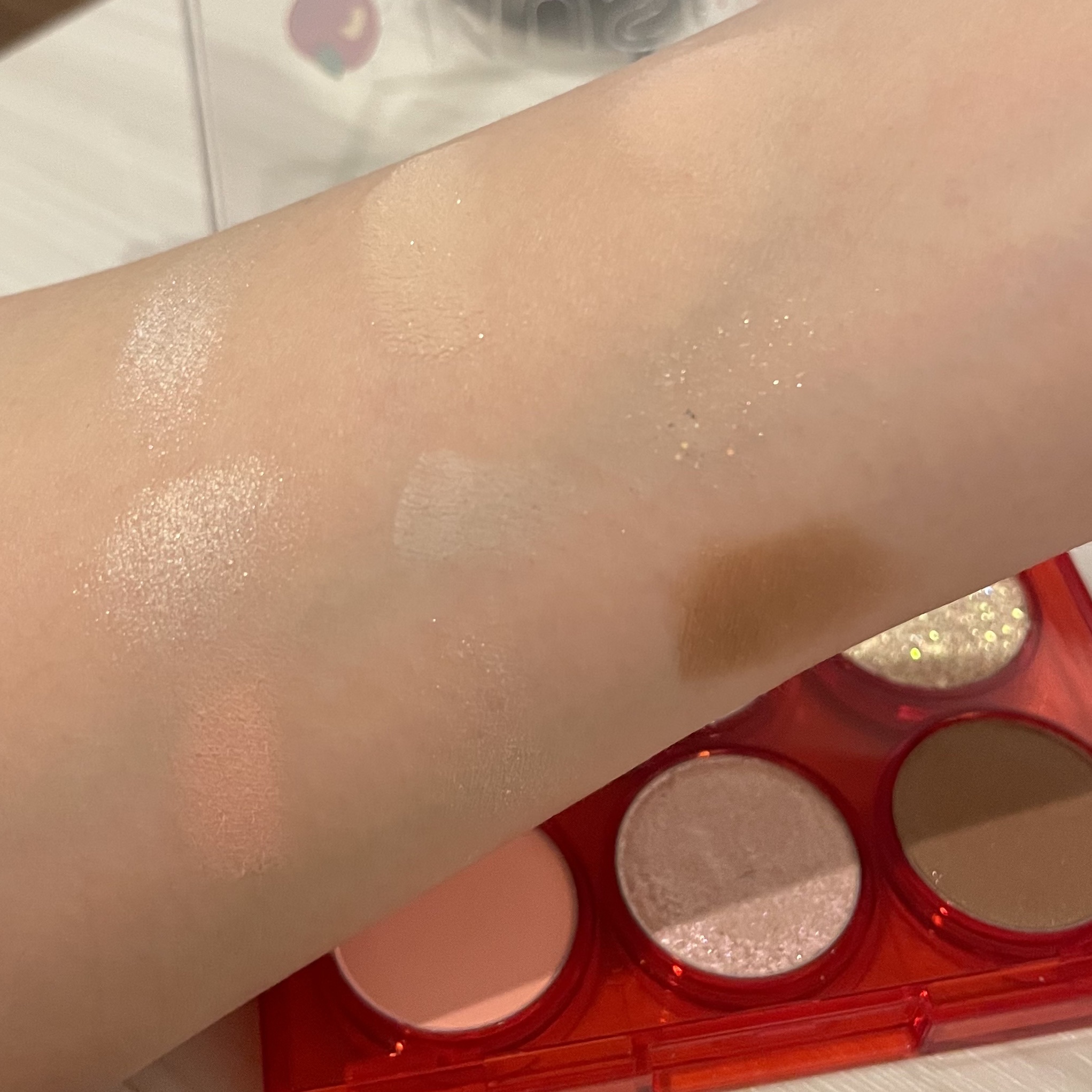 アイカラーパレット 05 ピーチガーデン（限定）/AMUSE/アイシャドウパレットを使ったクチコミ（3枚目）