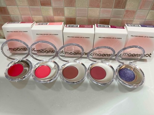 メルティングムードリップ&チーク/moonshot/ジェル・クリームチークを使ったクチコミ（1枚目）