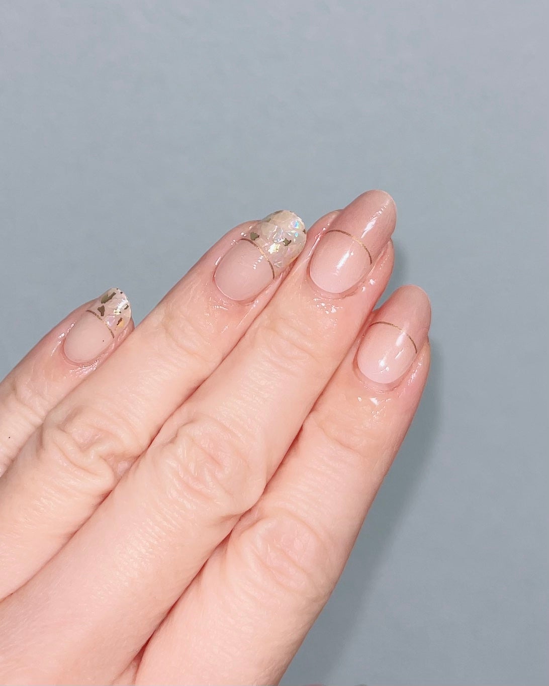 セミキュアジェルネイル(ハンド)/ohora/ネイルシールを使ったクチコミ(3枚目)