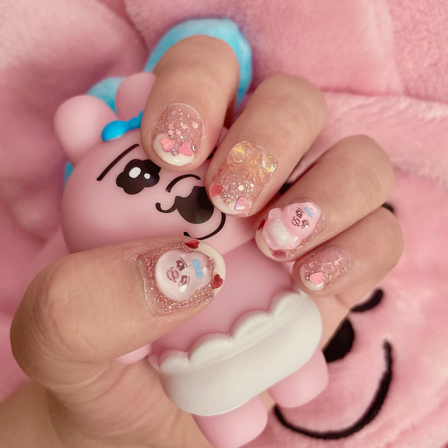 おぱんちゅネイルしてみた！！！

#おぱんちゅうさぎ #可哀想に