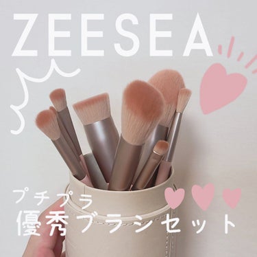 ローズクラウドメイクブラシセット/ZEESEA/メイクブラシを使ったクチコミ（1枚目）