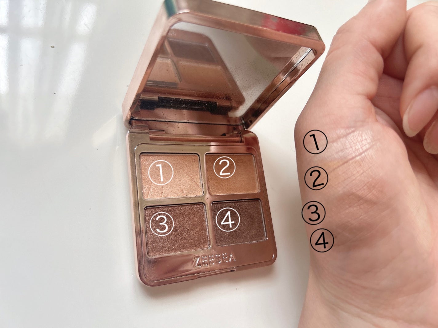 アニマルアイシャドウ(4シェード)/ZEESEA/アイシャドウパレットを使ったクチコミ(2枚目)