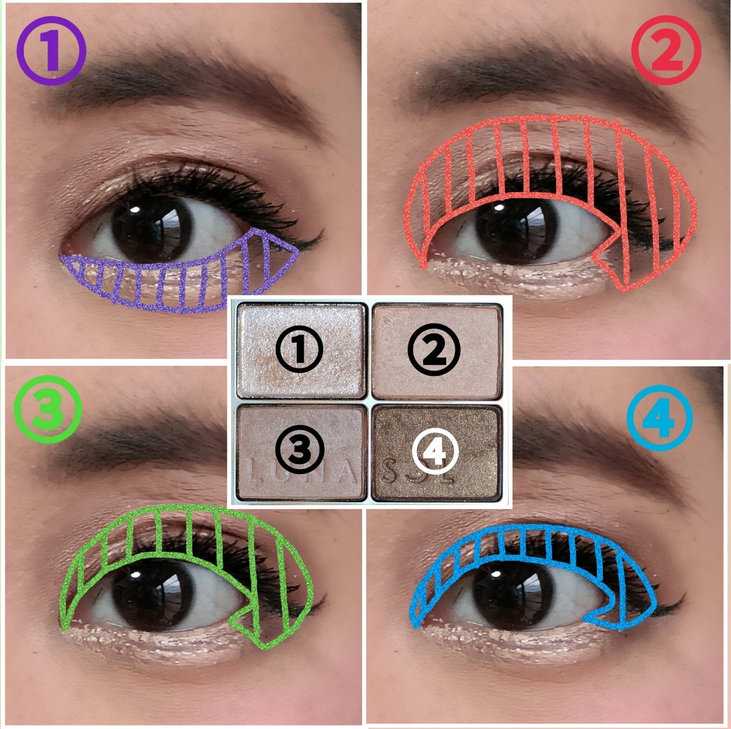 スキンモデリングアイズ/LUNASOL/アイシャドウパレットを使ったクチコミ(4枚目)