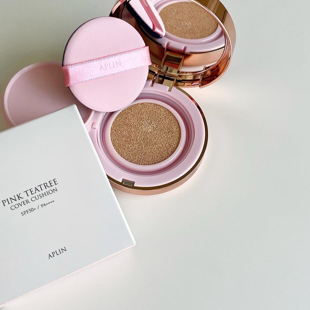 ピンクティーツリーカバークッション/APLIN/クッションファンデーションを使ったクチコミ(2枚目)