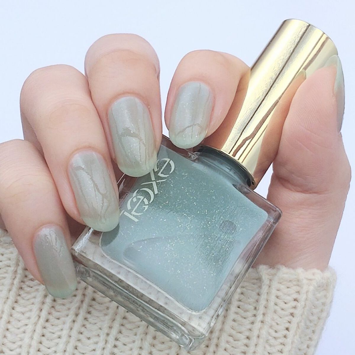 エクセル ネイルポリッシュ N NL43 心のやすらぎ(アイシーグリーン)/excel/マニキュアを使ったクチコミ（2枚目）