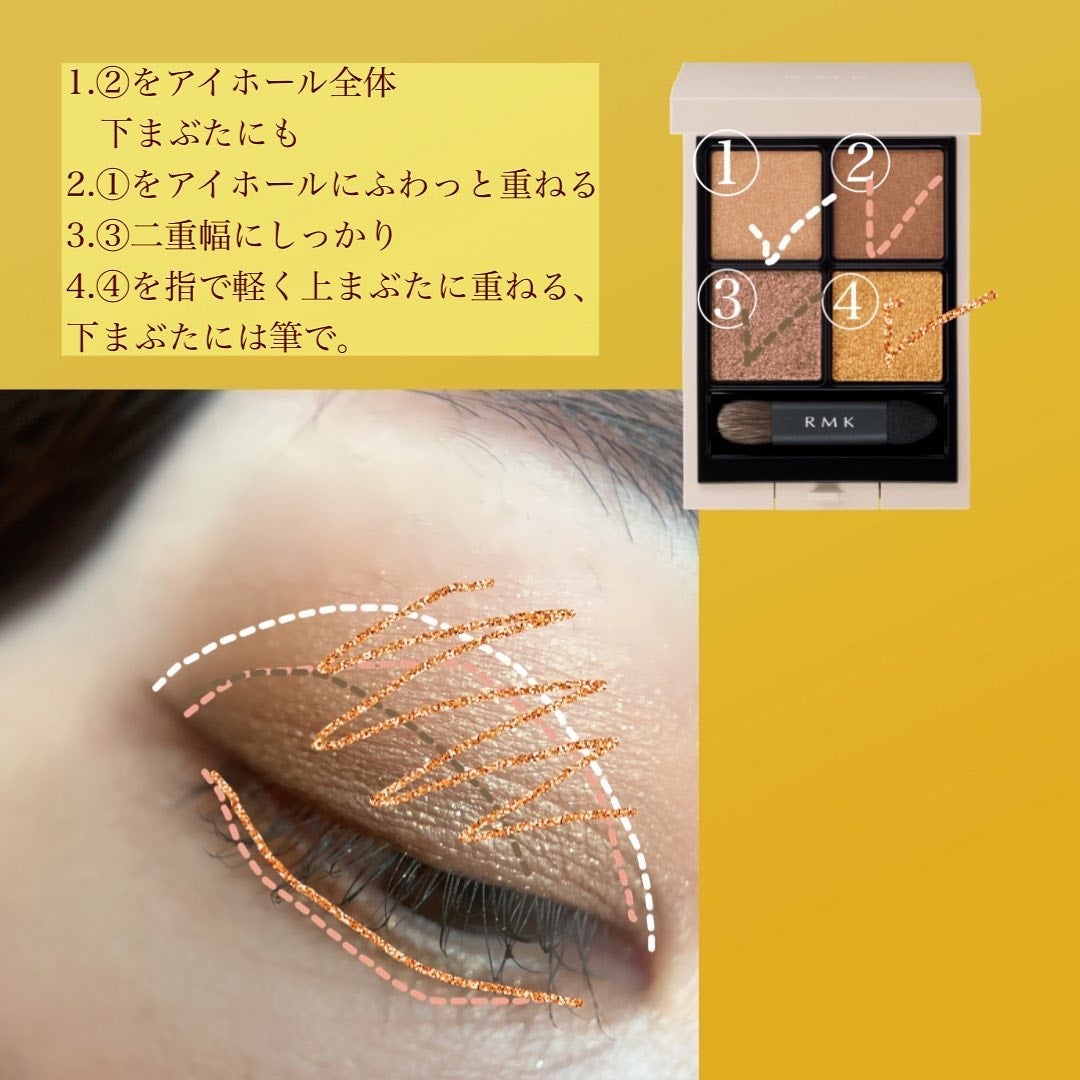 RMK シンクロマティック アイシャドウパレット/RMK/アイシャドウパレットを使ったクチコミ(2枚目)