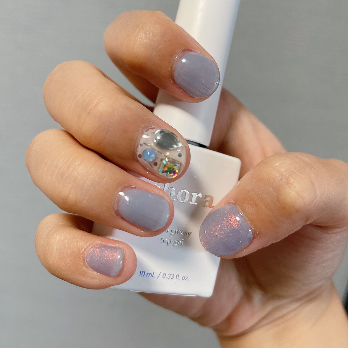 セミキュアジェルネイル（ハンド） NP-130 N Daymoon (Marble cake collection)/ohora/ネイルシールを使ったクチコミ（2枚目）