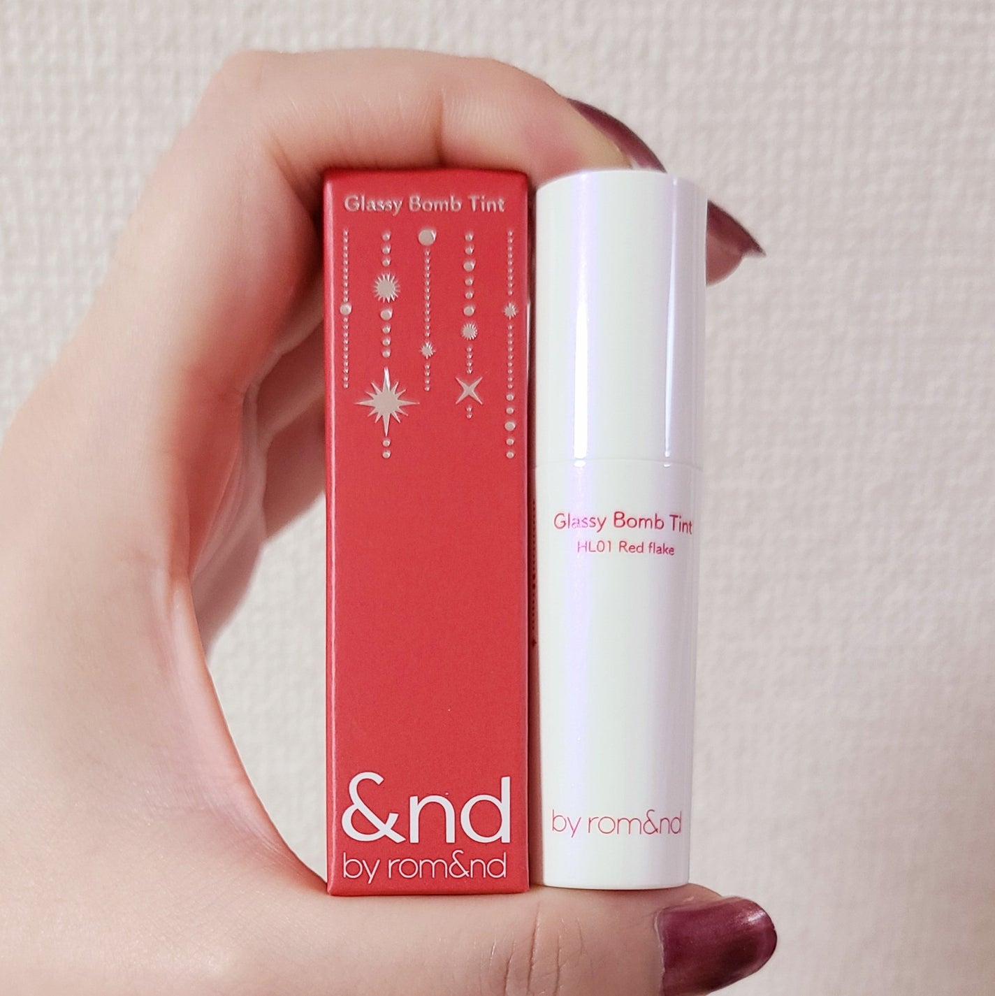 アンドバイロムアンド グラッシーボムティント/&nd by rom&nd/リップティントを使ったクチコミ(1枚目)