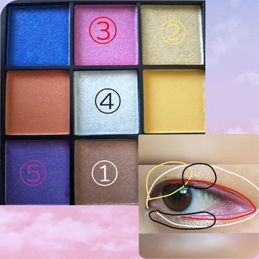 UR GLAM　BLOOMING EYE COLOR PALETTE/U R GLAM/パウダーアイシャドウを使ったクチコミ（2枚目）