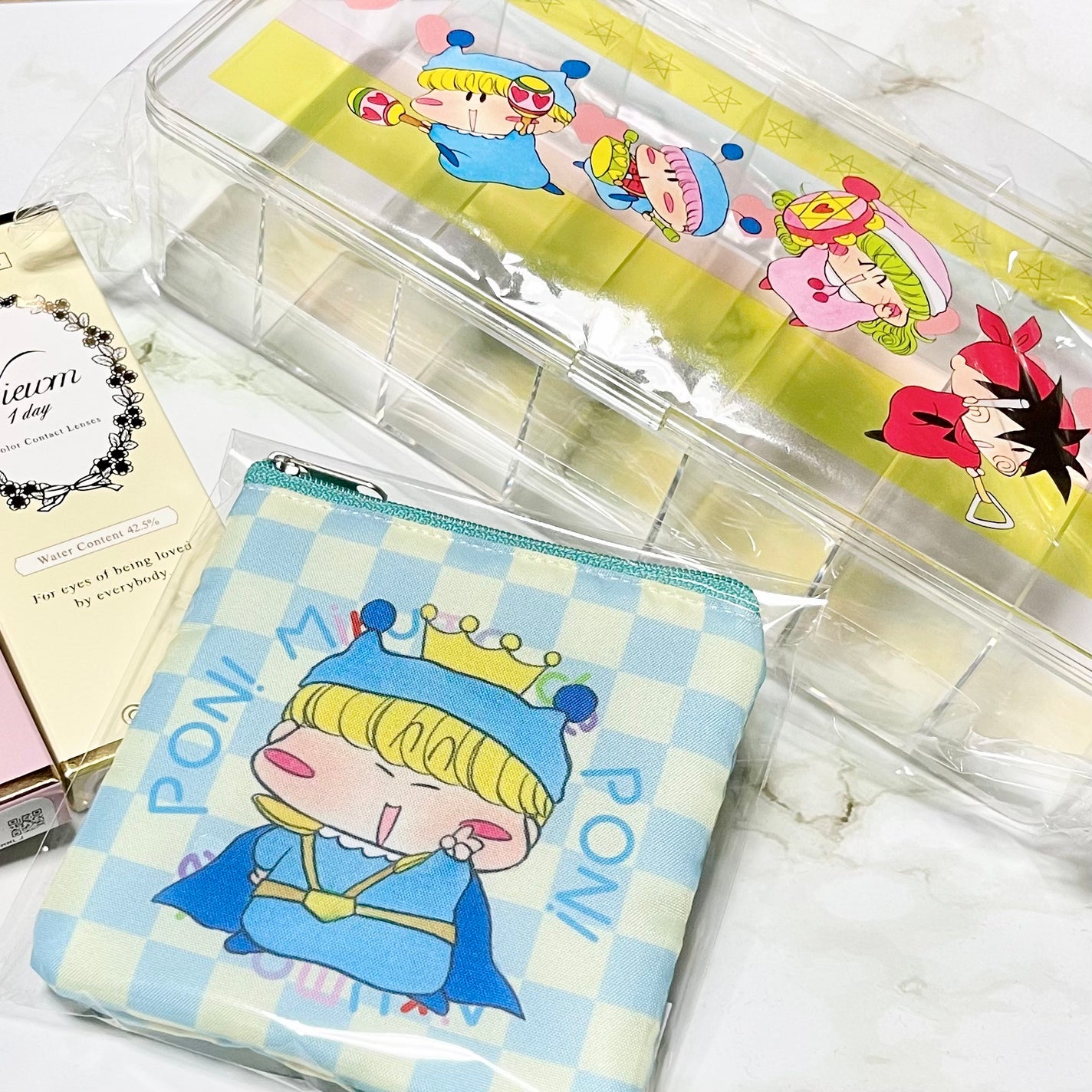 Viewm 1day2箱+オリジナルポーチ+オリジナルコンタクトレンズ収納ケースセット ビューム