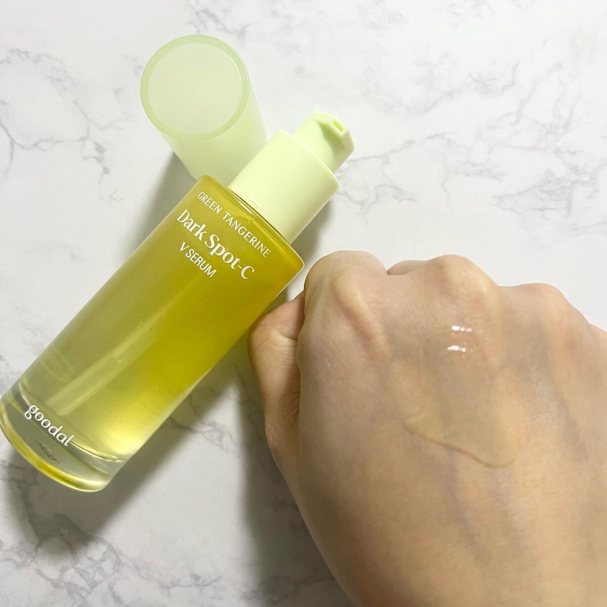 グリーンタンジェリン ビタC ダークスポットケアセラム/goodal/美容液を使ったクチコミ（3枚目）