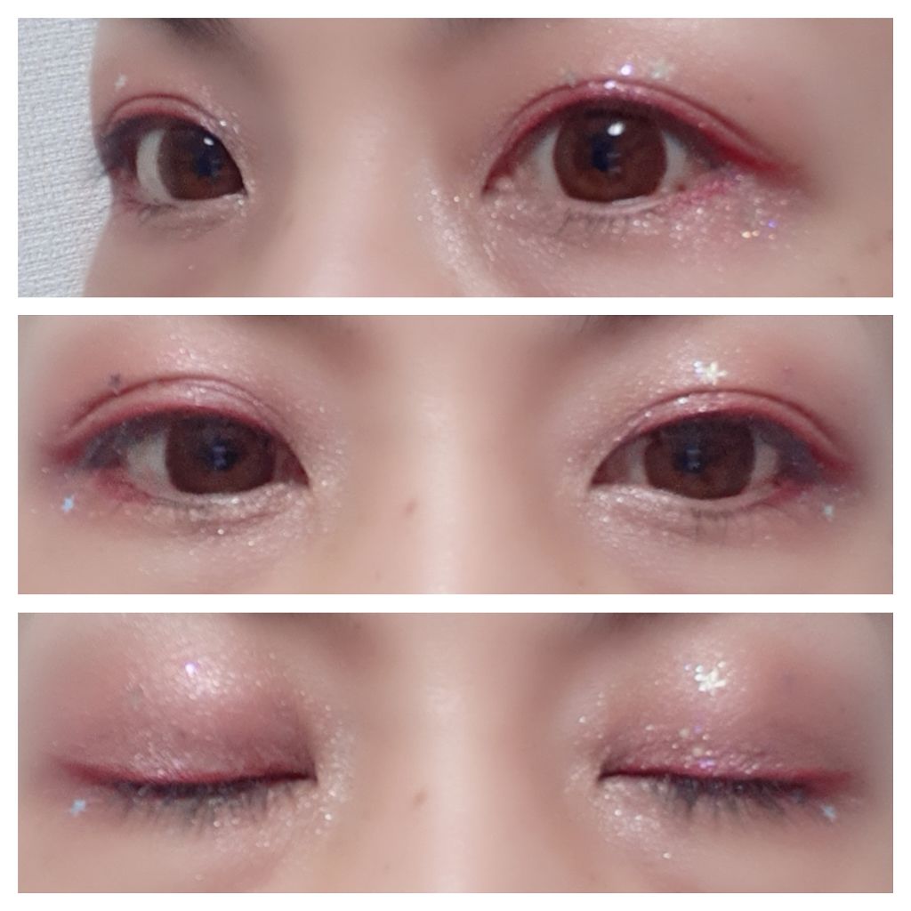 グリッターモノアイシャドウスティックス/STONEBRICK/グリッターを使ったクチコミ（3枚目）