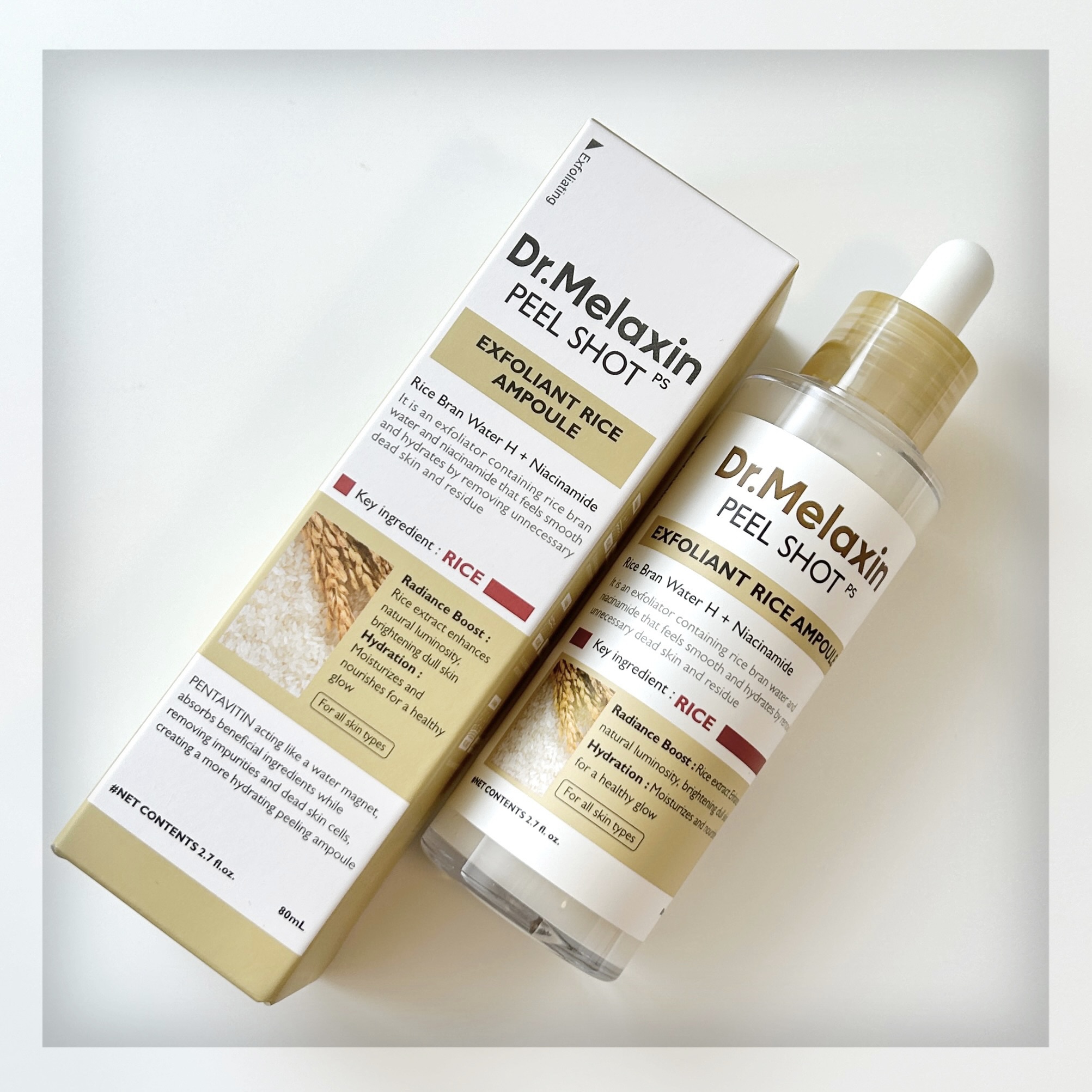 白米ピールショットゴマージュアンプル/Dr.Melaxin/美容液を使ったクチコミ（2枚目）