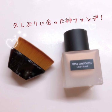 ペタル 55 ファンデーション ブラシ/shu uemura/メイクブラシを使ったクチコミ（1枚目）