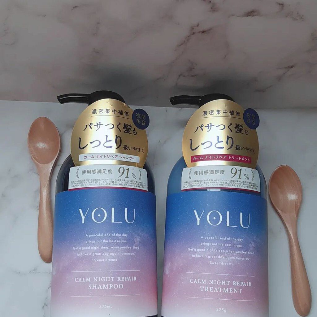 カームナイトリペアシャンプー/トリートメント/YOLU/市販シャンプーを使ったクチコミ(2枚目)