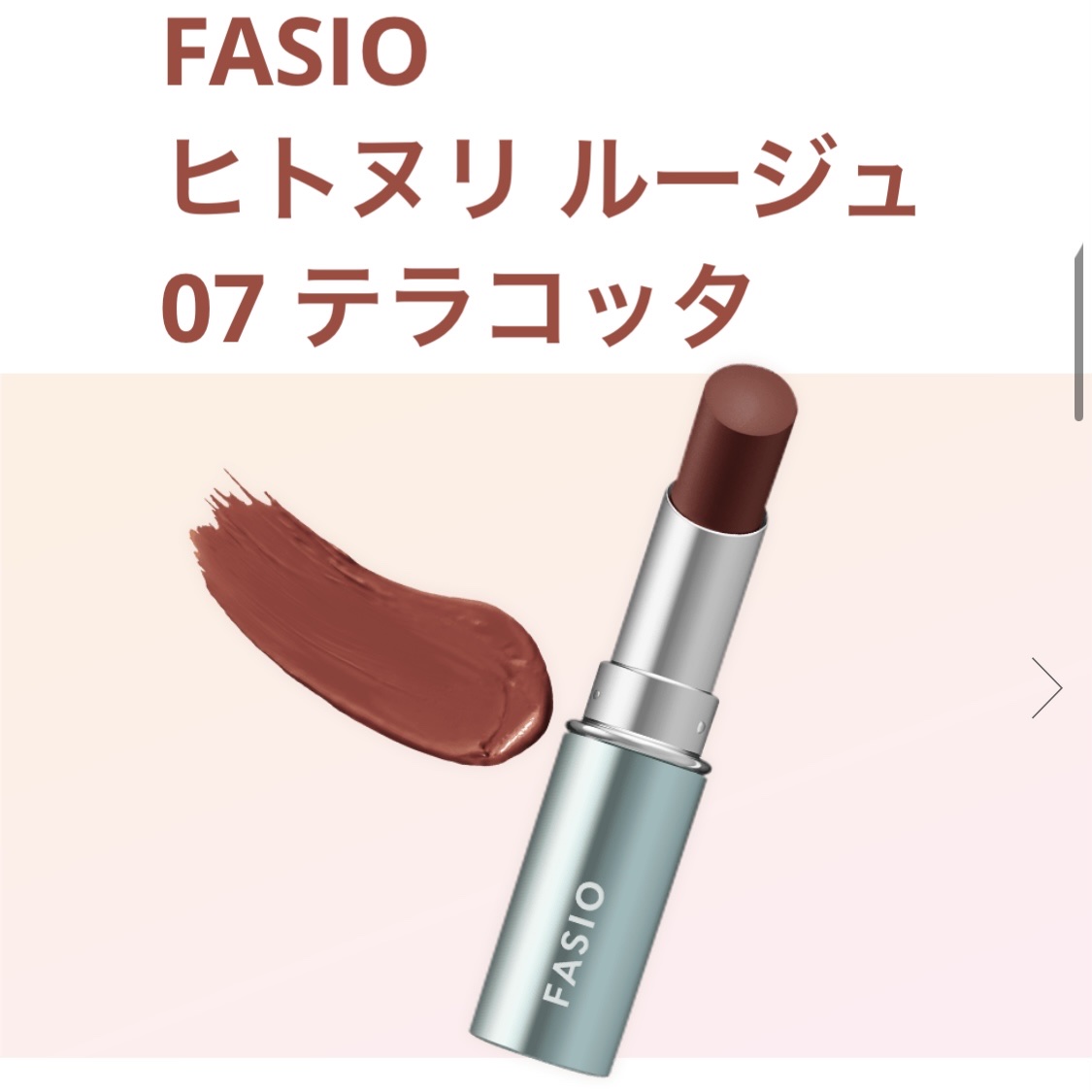 ヒトヌリ ルージュ 07 テラコッタ/FASIO/口紅を使ったクチコミ（1枚目）