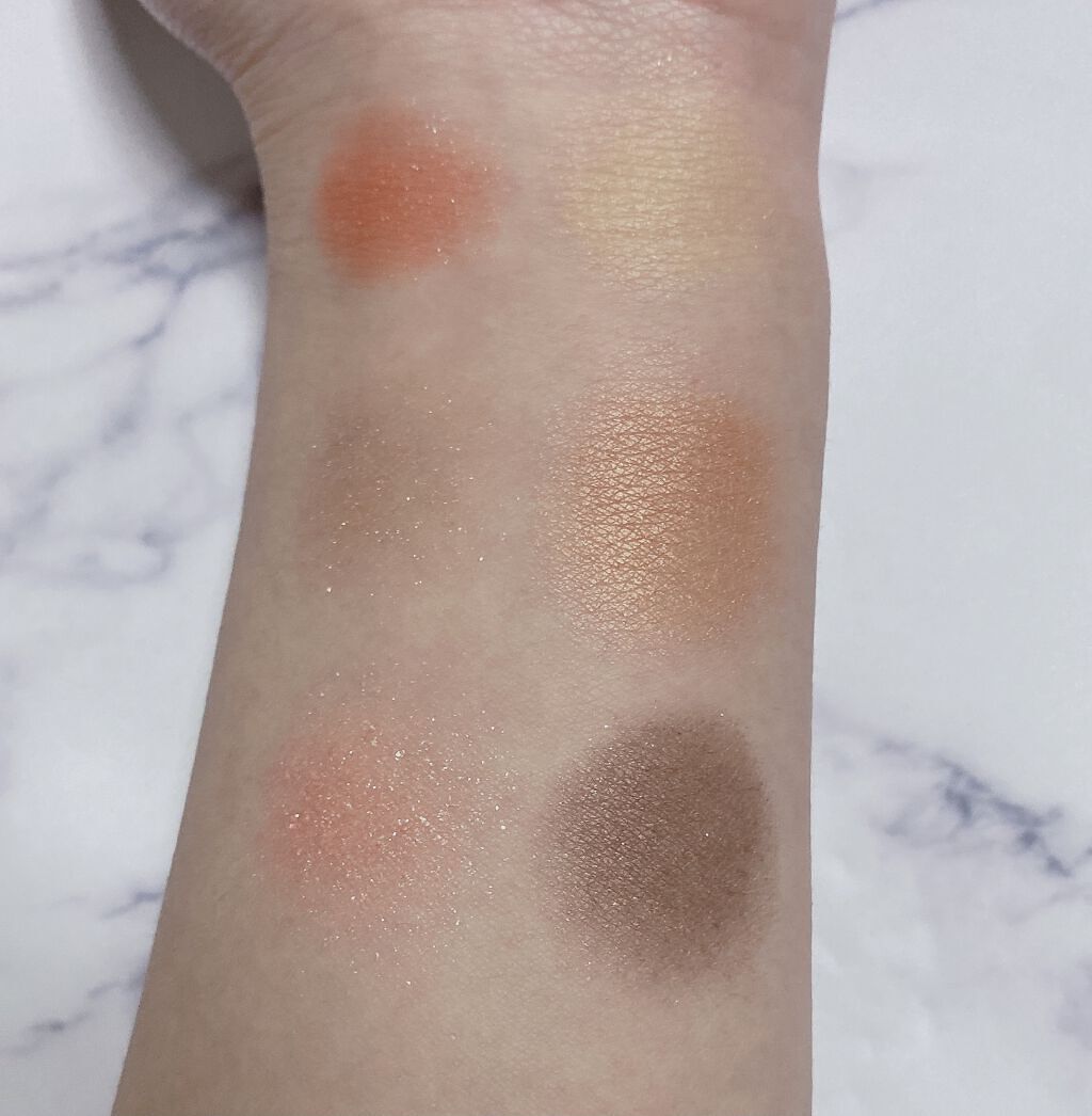 オーラクリエイション 001 ほおずき＆シャイニーベージュ/BLEND BERRY/アイシャドウパレットを使ったクチコミ（3枚目）