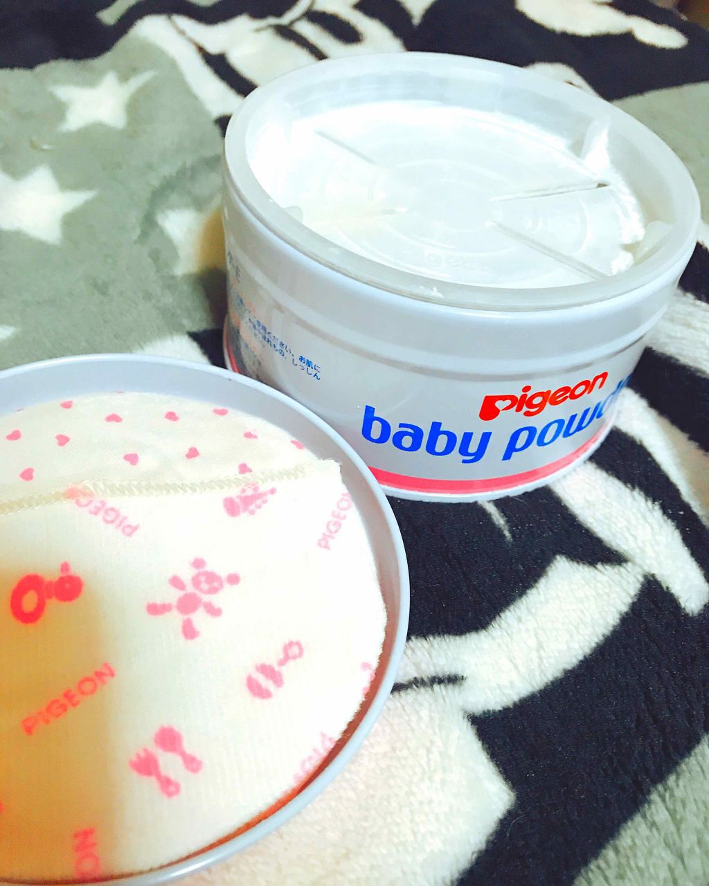 ベビーパウダーEピンク缶/ピジョン/ボディパウダーを使ったクチコミ(1枚目)