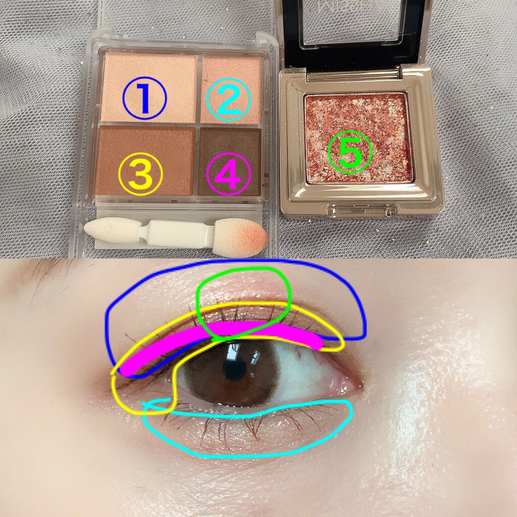 グリッタープリズム シャドウ/MISSHA/グリッターを使ったクチコミ(5枚目)