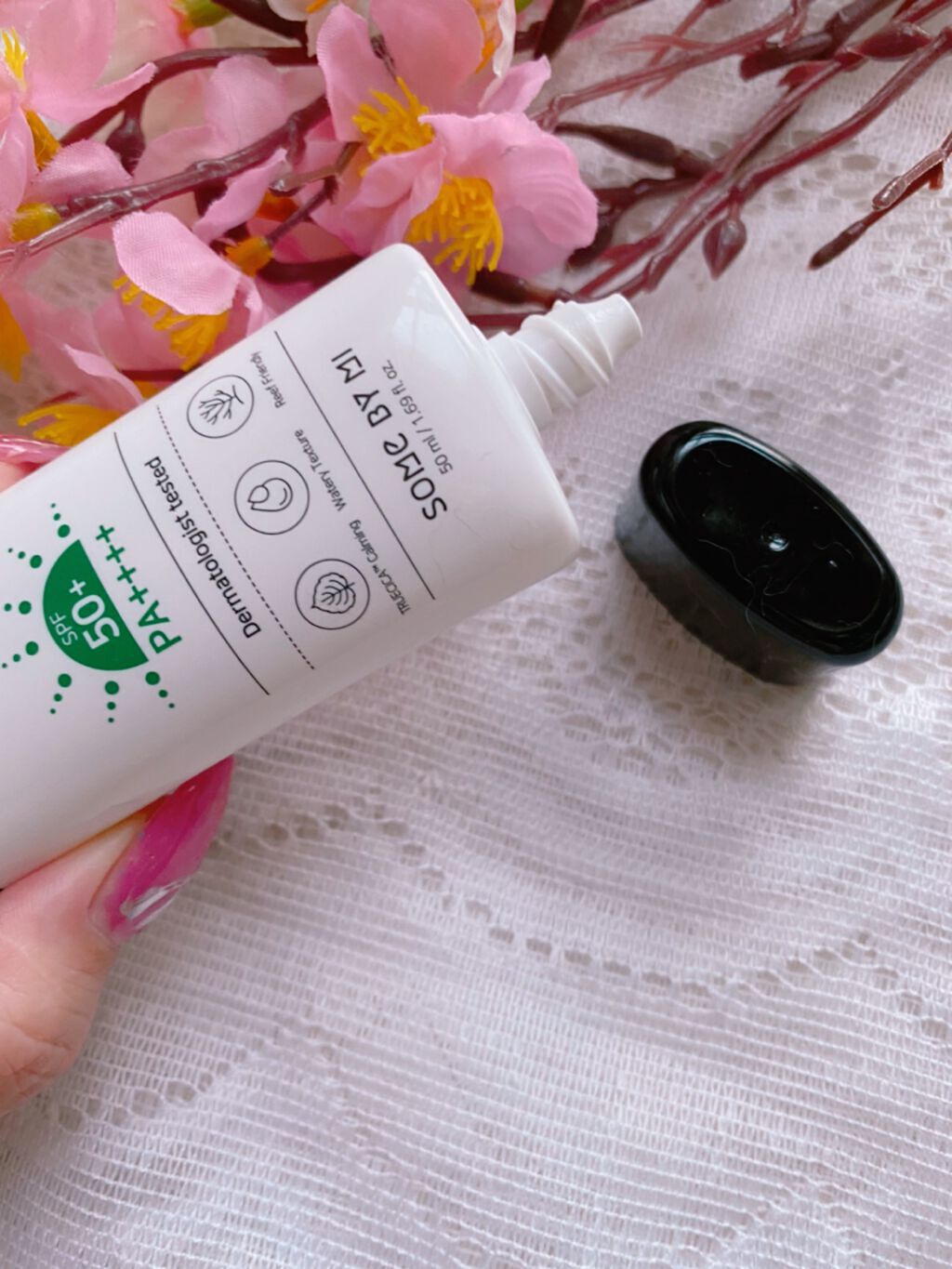 TRUECICA アクアカーミング日焼け止め/SOME BY MI/日焼け止めクリームを使ったクチコミ(2枚目)