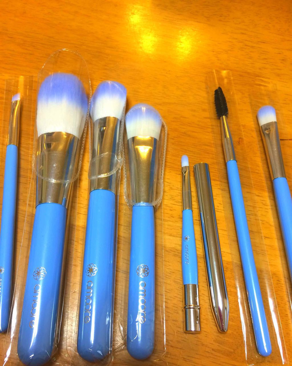 化粧ブラシセット/amoore/メイクブラシを使ったクチコミ（1枚目）