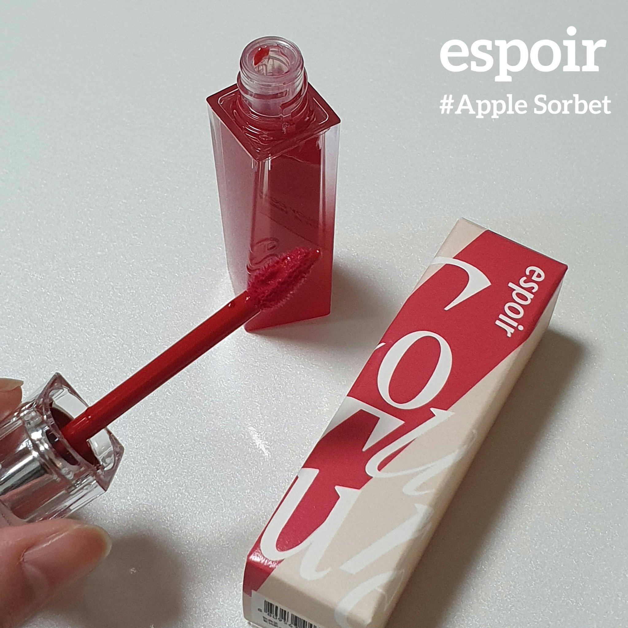クチュールリップティントグレイズ アップルシャーベット/espoir/リップティントを使ったクチコミ（1枚目）