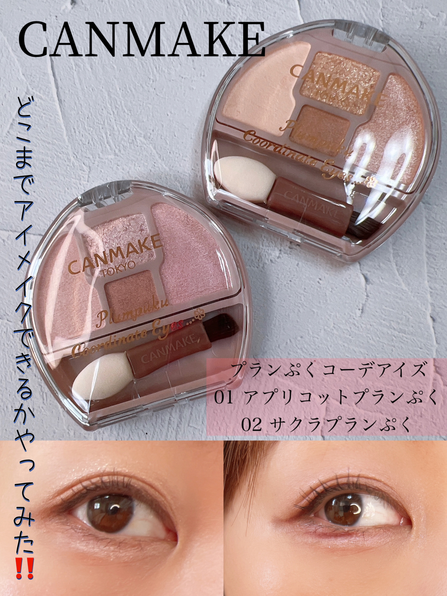 プランぷくコーデアイズ/キャンメイク/パウダーアイシャドウを使ったクチコミ（1枚目）
