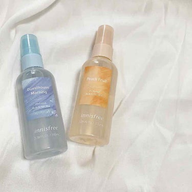 これは買いでした innisfree 🌿🍑

私が購入したのは、パフュームド ボディ&ヘアミスト
・Guesthouse Morning
・Peach Fruit
のお２つ。

公式サイトでは
1番人気