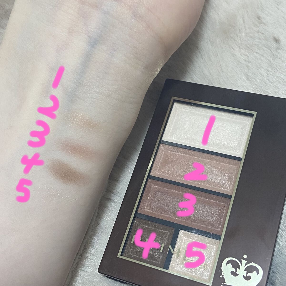 ショコラスウィート アイズ ソフトマット 005 サクラショコラ/リンメル ロンドン/アイシャドウパレットを使ったクチコミ（3枚目）