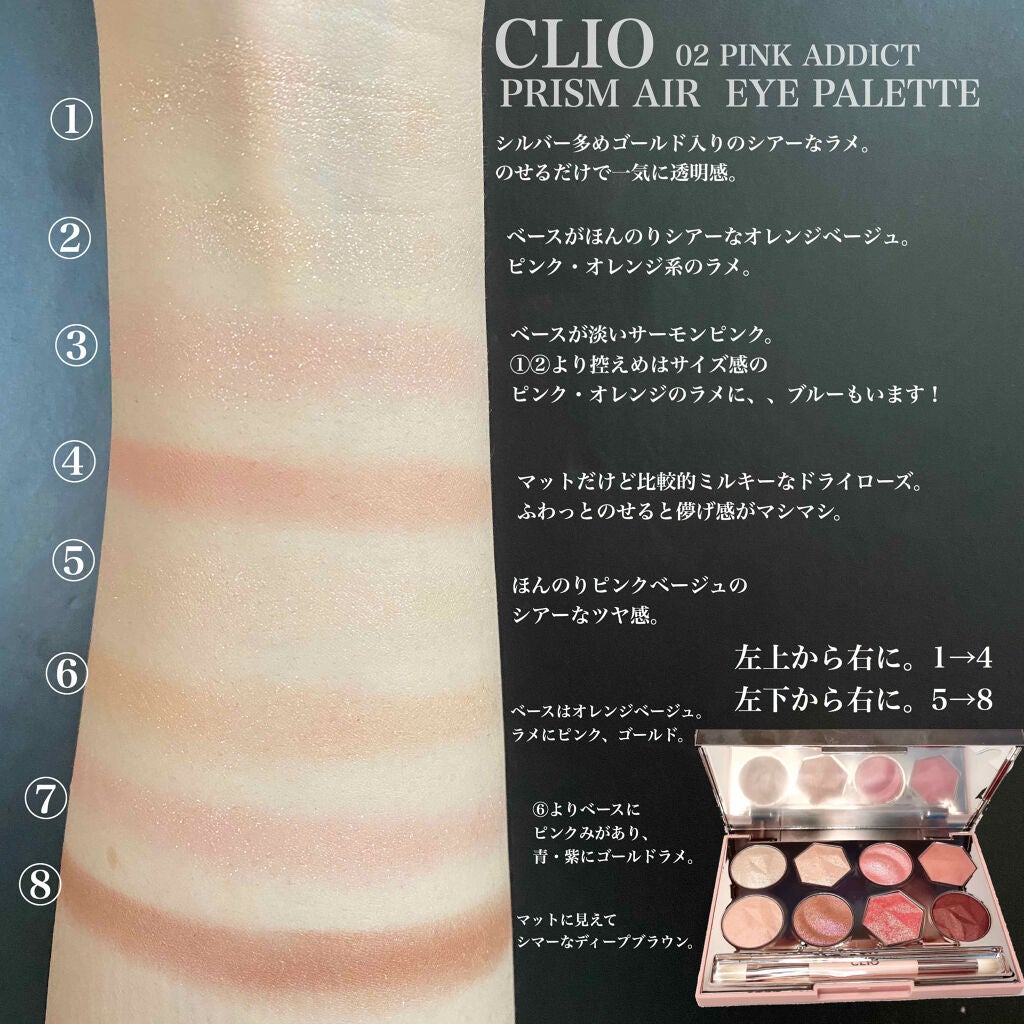 プリズム エアー アイ パレット/CLIO/アイシャドウパレットを使ったクチコミ(3枚目)