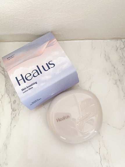 ブリージンググロークッション/Healus/クッションファンデーションを使ったクチコミ(3枚目)