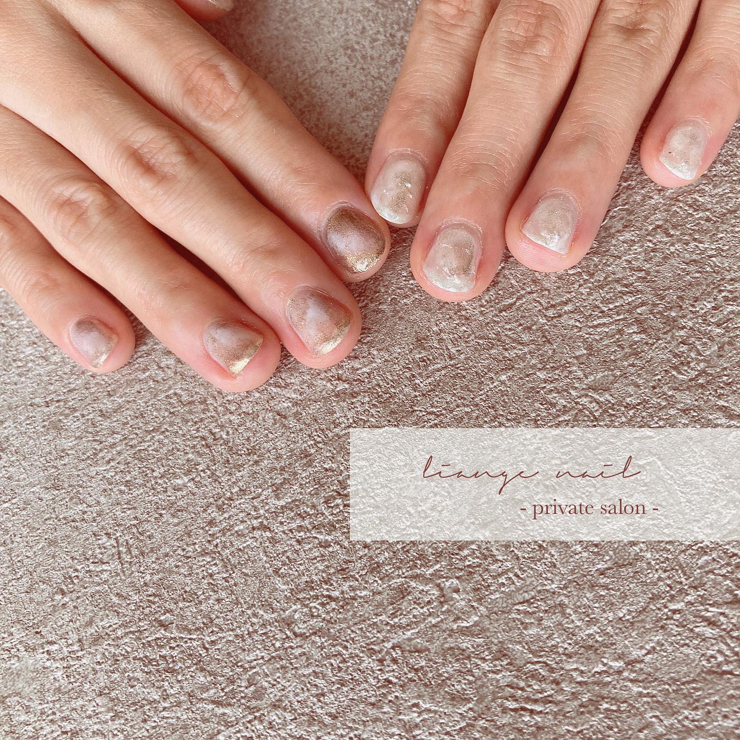 #リアンジェネイル,#柏ネイル,#ネイル,#ニュアンスネイル,#ミラーネイル,#アシメネイルのネイルデザイン
