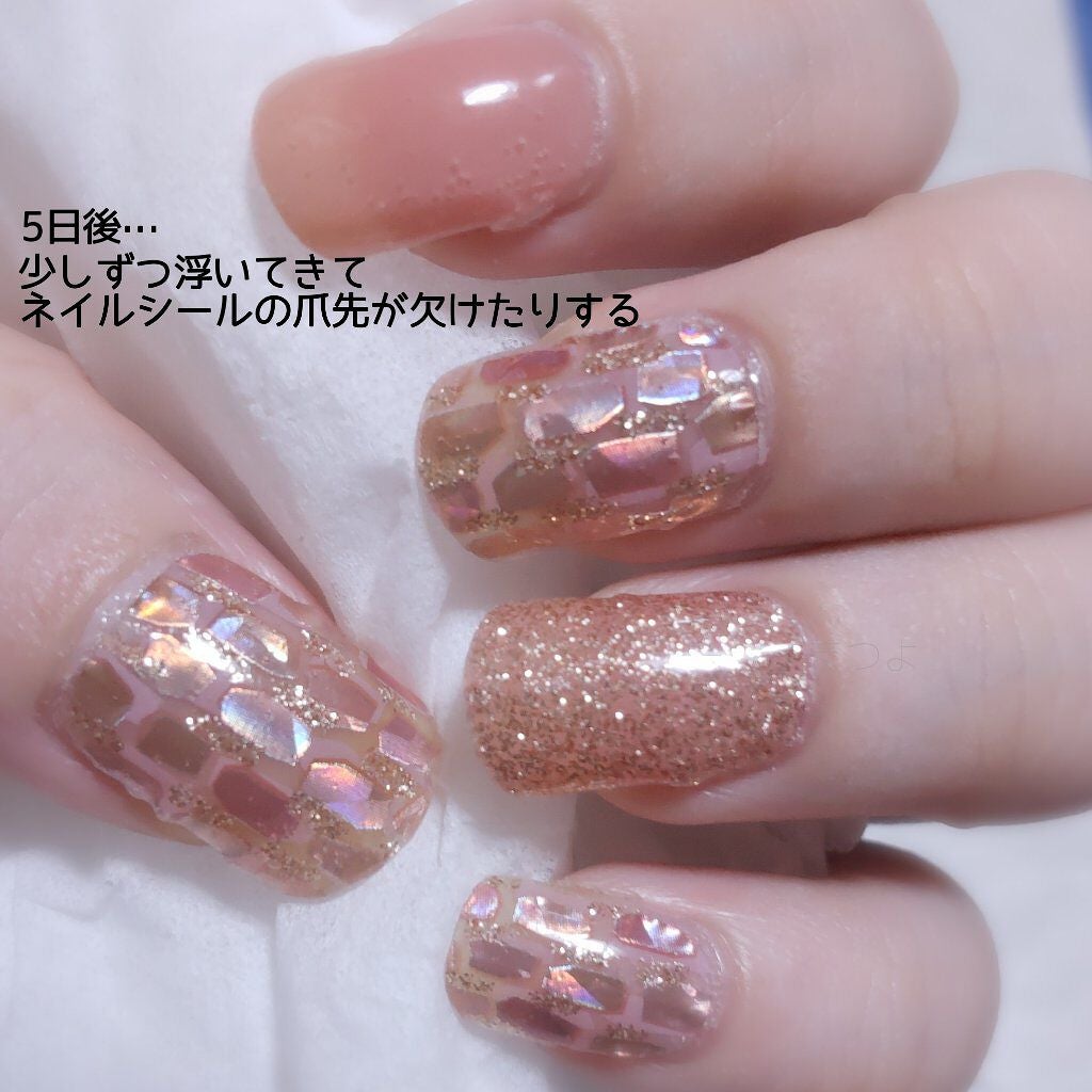 貼るジェルネイル/セリア/ネイルシールを使ったクチコミ(3枚目)