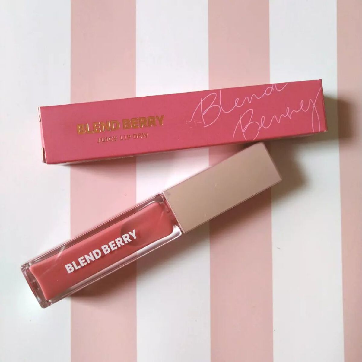 ジューシィリップデュウ 003 キャンディピーチ/BLEND BERRY/口紅を使ったクチコミ（2枚目）