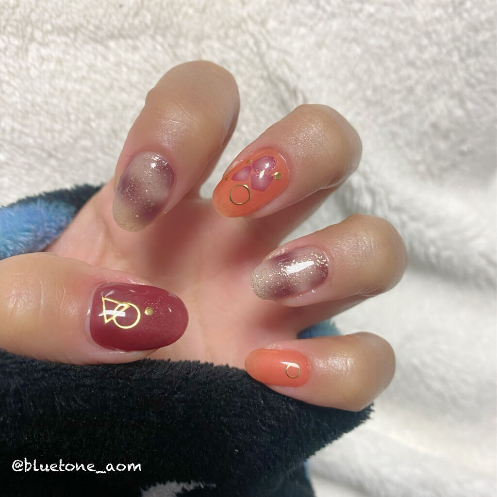 ネイルシール/Qoo10/ネイルシールを使ったクチコミ（3枚目）