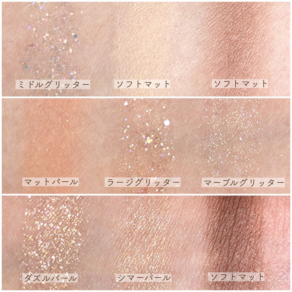 グリッターペディアアイパレット/unleashia/アイシャドウパレットを使ったクチコミ(3枚目)