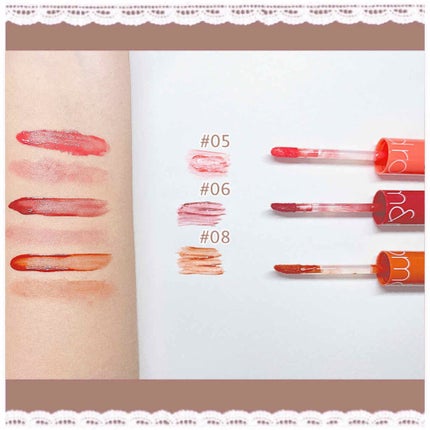 ジューシーラスティングティント/rom&nd/リップティントを使ったクチコミ(2枚目)