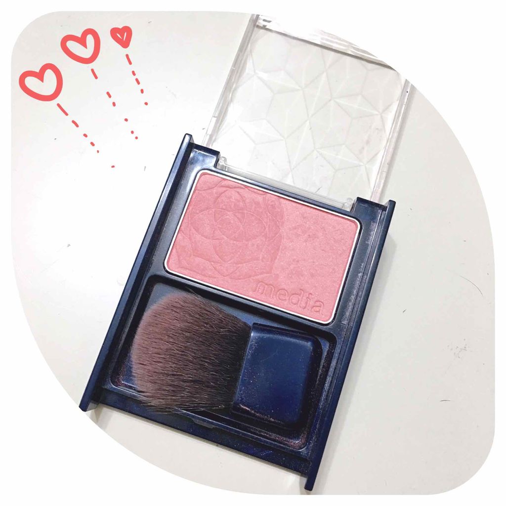 ブライトアップチークN/media/パウダーチークを使ったクチコミ(2枚目)