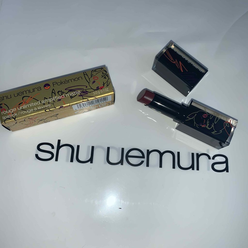 ルージュ アンリミテッド アンプリファイド マット＜2019年クリスマスコフレ限定＞ クリムゾン スピン/shu uemura/口紅を使ったクチコミ（1枚目）