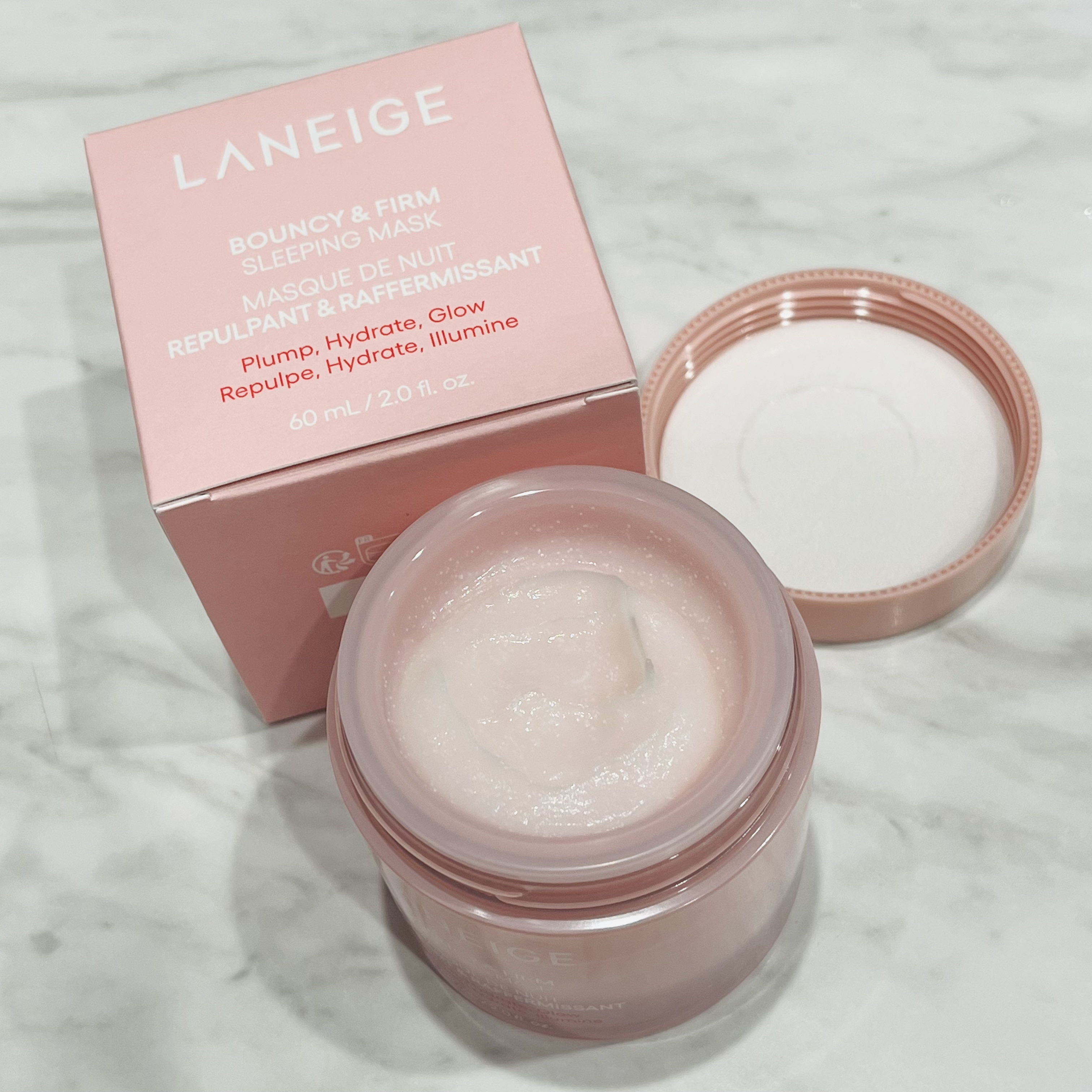 バウンシースリーピングマスク/LANEIGE/フェイスクリームを使ったクチコミ（2枚目）