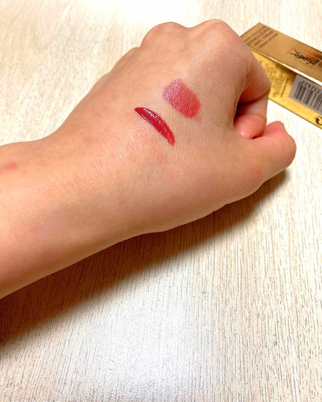 ルージュ ピュールクチュール ヴェルニ ヴィニルクリーム/YVES SAINT LAURENT BEAUTE/口紅を使ったクチコミ(2枚目)