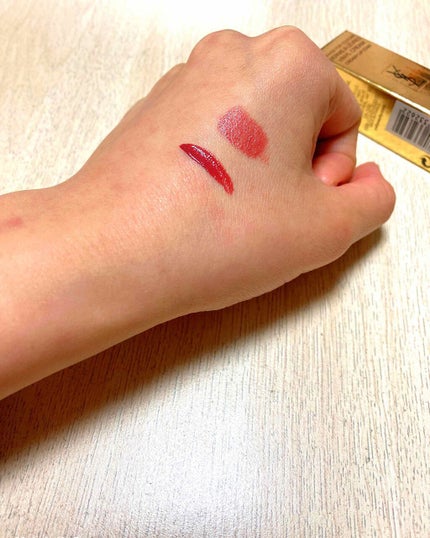 ルージュ ピュールクチュール ヴェルニ ヴィニルクリーム/YVES SAINT LAURENT BEAUTE/口紅を使ったクチコミ(2枚目)