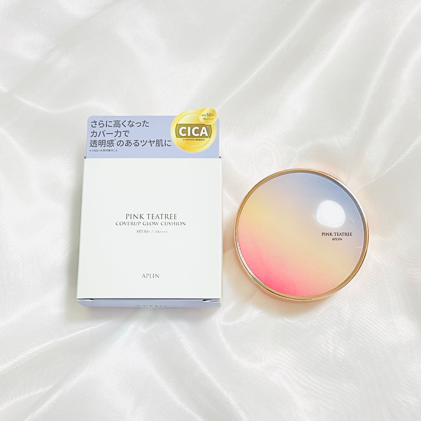 ピンクティーツリーカバーアップグロウクッション/APLIN/クッションファンデーションを使ったクチコミ(1枚目)