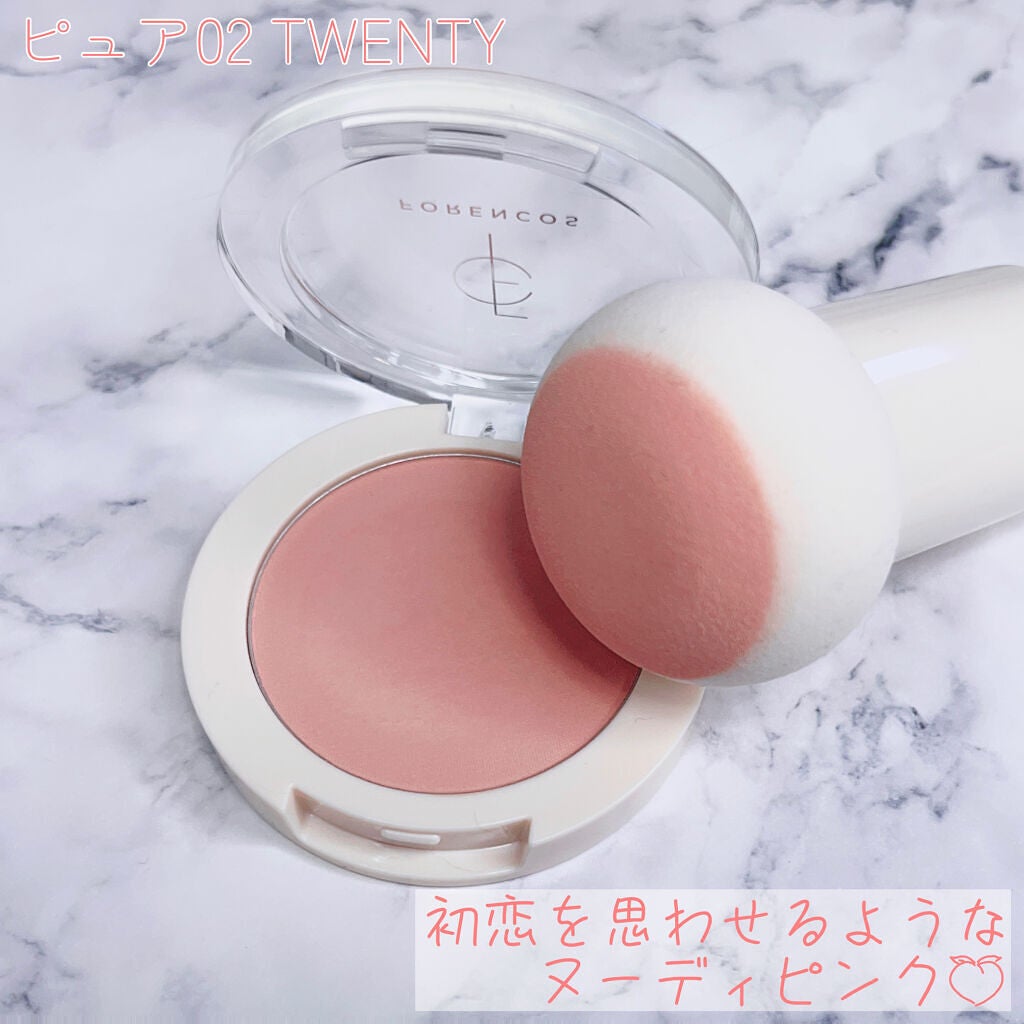 ベアブラッシャー パフ付き/フォレンコス/パウダーチークを使ったクチコミ(3枚目)